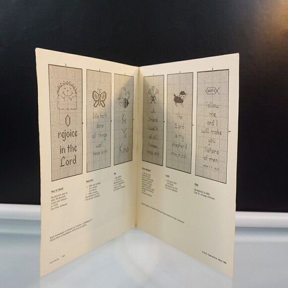 Mark It With Blessings by B Jones B Mock Cross Stitch Patterns Leaflet 1985 - Picture 3 of 5